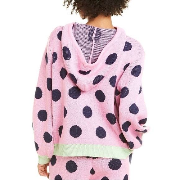 Olivia Rubin Suki Hoodie Pink with Navy polka dot - Picture 2 of 7
